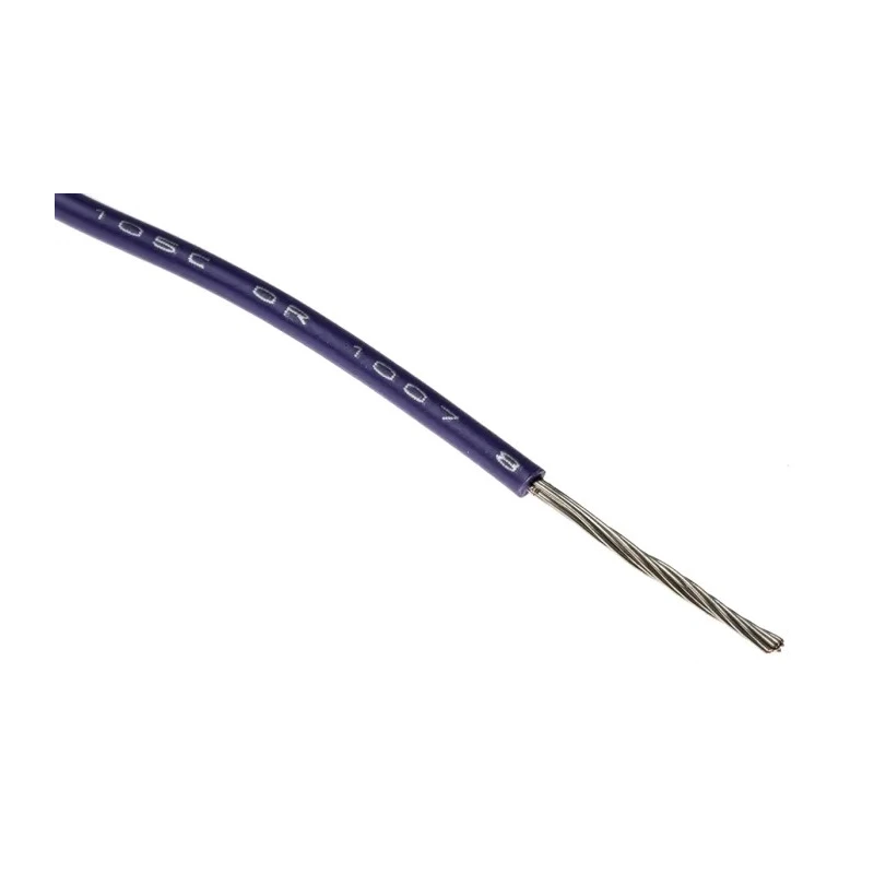 Alpha Wire Hookup Wire PVC Series Purple Hook Up Wire 20 AWG 10/0.25 mm Core Strands 305 m 3053 VI001