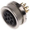 Lumberg 8 Pole Straight M16 DIN Socket Panel Mount Female Threaded Connector 60V AC 5A KFV 81