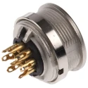 Lumberg 8 Pole Straight M16 DIN Socket Panel Mount Female Threaded Connector 60V AC 5A KFV 81