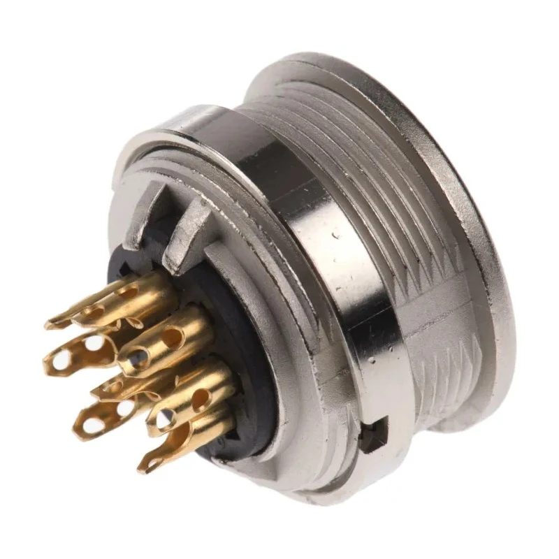 Lumberg 8 Pole Straight M16 DIN Socket Panel Mount Female Threaded Connector 60V AC 5A KFV 81