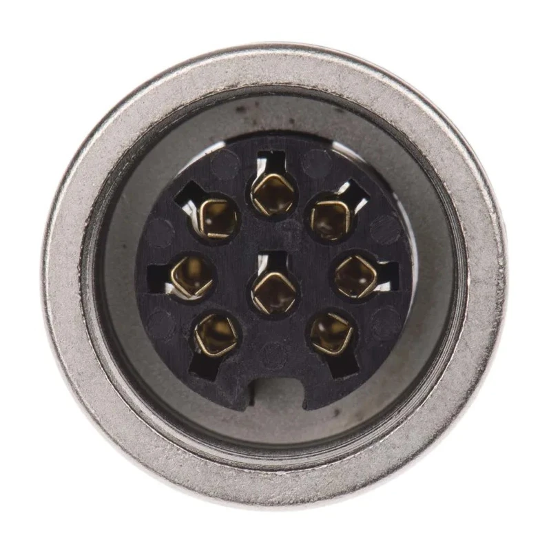Lumberg 8 Pole Straight M16 DIN Socket Panel Mount Female Threaded Connector 60V AC 5A KFV 81