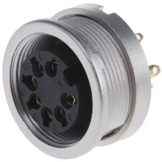 Lumberg 7 Pole Straight M16 Panel Mount DIN Socket 5A 60V ac IP40 KFV 71