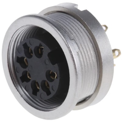 Lumberg 7 Pole Straight M16 Panel Mount DIN Socket 5A 60V ac IP40 KFV 71