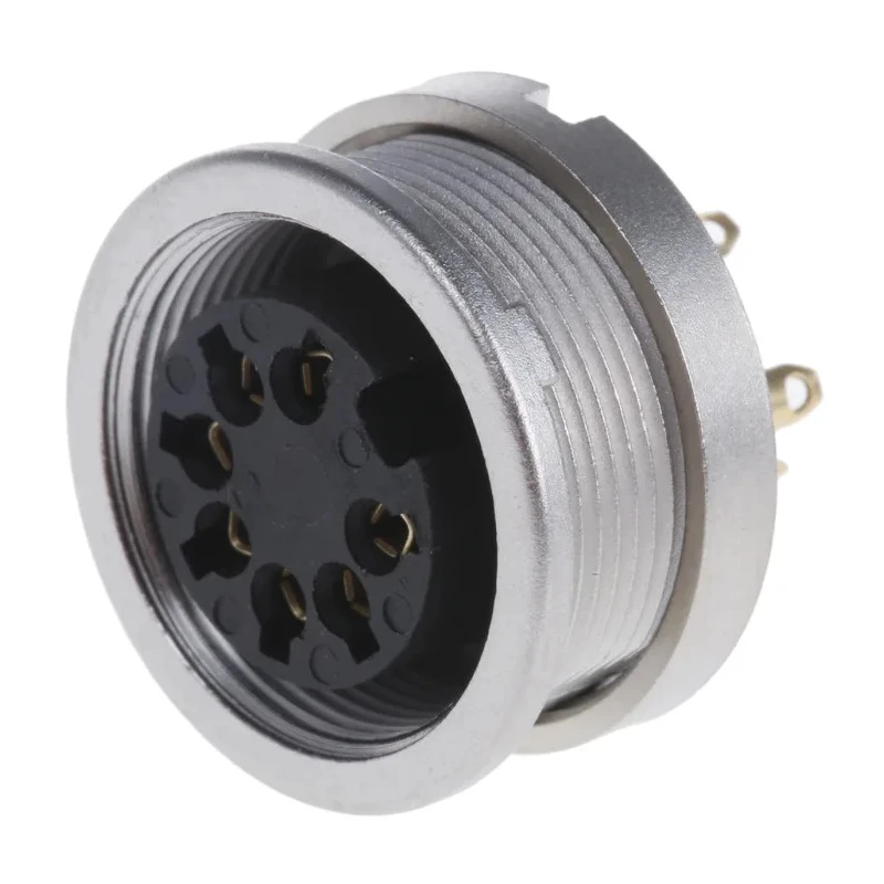 Lumberg 7 Pole Straight M16 Panel Mount DIN Socket 5A 60V ac IP40 KFV 71