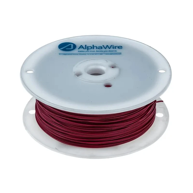 Alpha Wire Harsh Environment Hookup Wire PVC Series 7 x 0.20 mm, Tinned Copper Conductor, Red Jacket, 305 m 3050 RD001