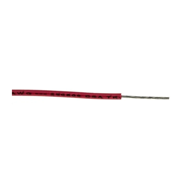 Alpha Wire Harsh Environment Hookup Wire PVC Series 7 x 0.20 mm, Tinned Copper Conductor, Red Jacket, 305 m 3050 RD001