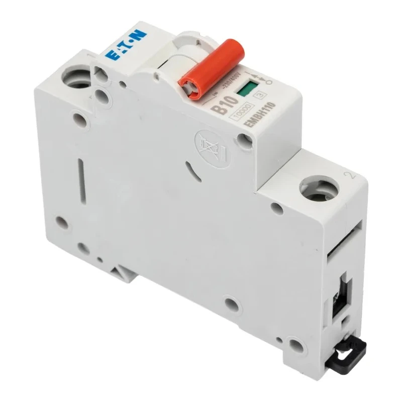 Eaton MEM Shield Miniature Circuit Breaker 1-Pole 10A Type B 240V AC 48V DC 10 kA Breaking Capacity EMBH110 EMBH110