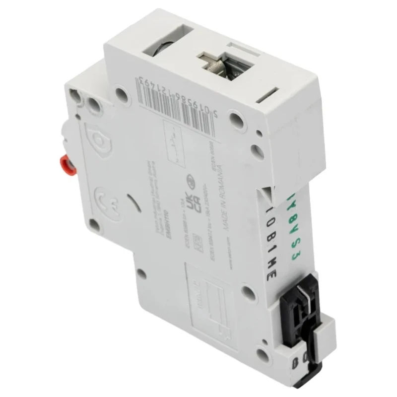 Eaton MEM Shield Miniature Circuit Breaker 1-Pole 10A Type B 240V AC 48V DC 10 kA Breaking Capacity EMBH110 EMBH110