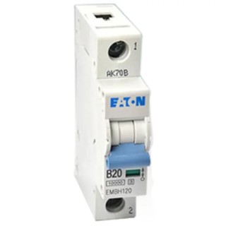 Eaton MEM Shield Miniature Circuit Breaker 1-Pole 20A Type B 240V AC 48V DC 10kA Breaking Capacity EMBH120 EMBH120