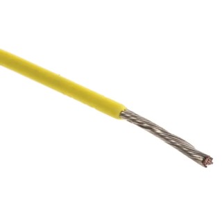 Alpha Wire Hookup Wire PVC Series Yellow Hook Up Wire 24 AWG 7/0.20 mm Core Strands 305 m Polyvinyl 3050 YL001