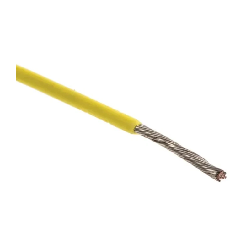 Alpha Wire Hookup Wire PVC Series Yellow Hook Up Wire 24 AWG 7/0.20 mm Core Strands 305 m Polyvinyl 3050 YL001