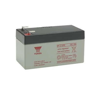 Yuasa 12 V Faston F1 Sealed Lead Acid Battery 1.2 Ah AGM Flame Retardant NP1.2-12FR