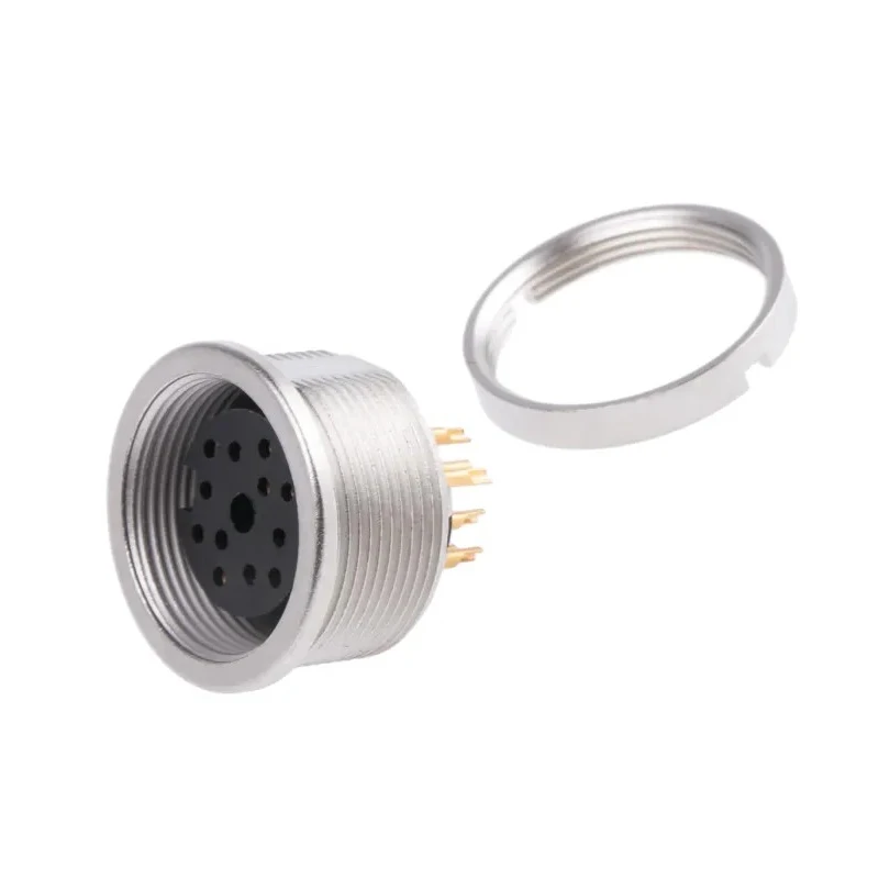 Lumberg 12 Pole Straight M16 DIN Socket Panel Mount, 5A, 60V AC, IP68 Threaded Female Connector 0304 12