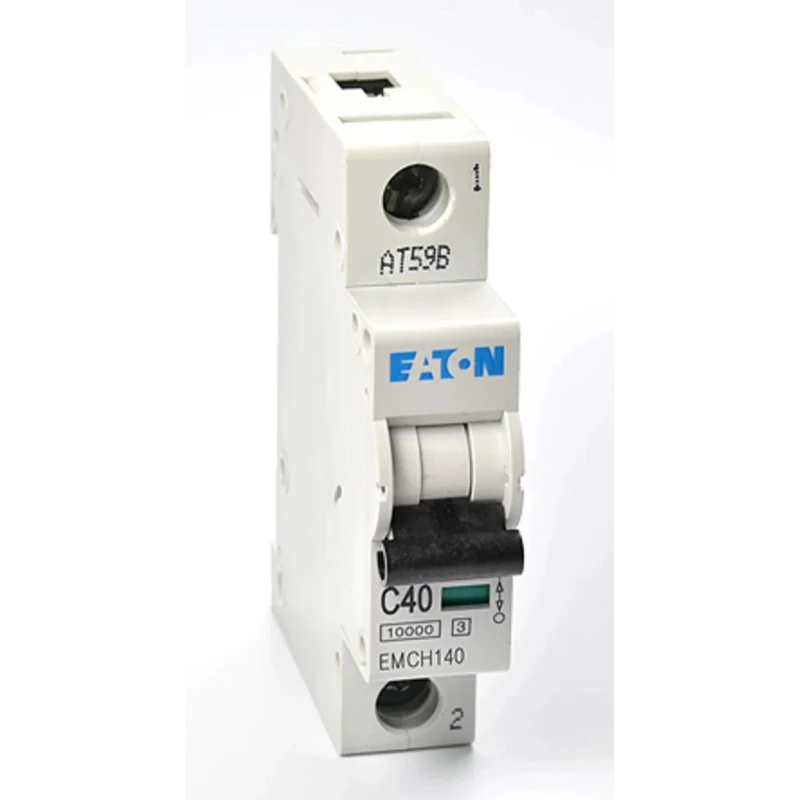 Eaton MEM Shield Miniature Circuit Breaker 1-Pole 40A Type C 240V AC 48V DC 10kA Breaking Capacity EMCH140 EMCH140