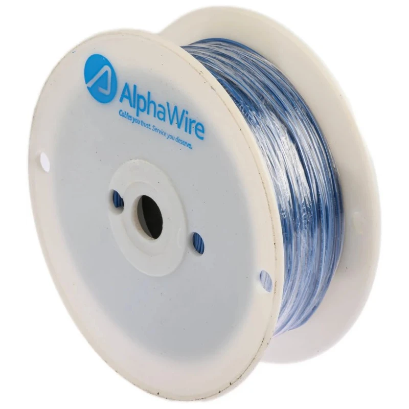 Alpha Wire Harsh Environment Hookup Wire PVC Series Blue, 7 x 0.20 mm Strands, Tinned Copper Conductor, 305 m 3050 BL001