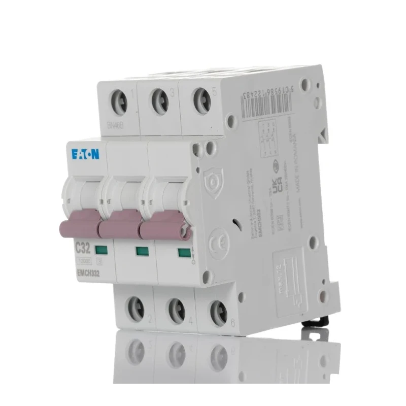 Eaton MEM Shield Miniature Circuit Breaker 3-Pole 32A Type C 240V AC 48V DC 10 kA Breaking Capacity EMCH332 EMCH332 EMCH332