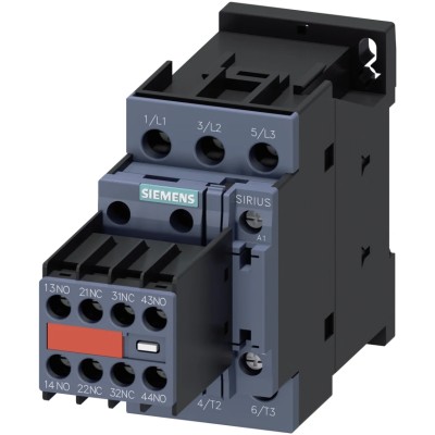 Siemens 3RT2 Contactor, 230V AC Coil, 3-Pole, 12 A, 5.5 kW, 3 NO Contacts, 690V AC 3RT2024-1AL24-3MA0