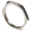 Lumberg Connector Nut for Use with Chassis Plugs and Sockets Brass Nickel Finish Thread Size M18 0384