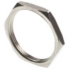 Lumberg Connector Nut for Use with Chassis Plugs and Sockets Brass Nickel Finish Thread Size M18 0384