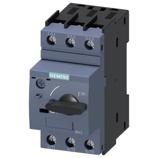 Siemens Motor Protection Circuit Breaker 2.2A to 3.2A, 690V, IP20, 3 Poles, Magnetic Sensing Type 3RV2021-1DA10