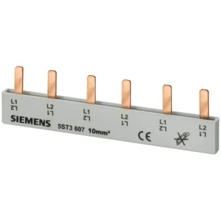 Siemens Copper SENTRON 5ST 2 Phase Busbar 400 V ac 80A Current Rating 18 mm Pitch 5ST3705