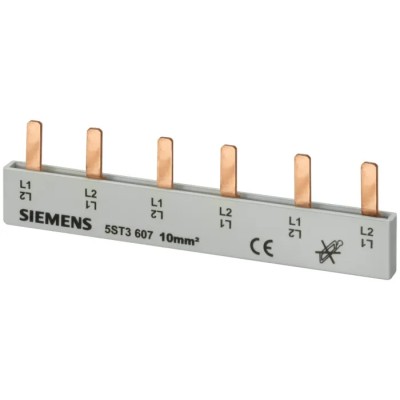 Siemens Copper SENTRON 5ST 2 Phase Busbar 400 V ac 80A Current Rating 18 mm Pitch 5ST3705