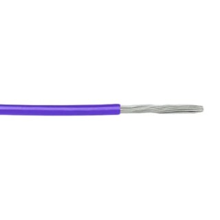 Alpha Wire Hookup Wire PVC Series Purple Jacket, 24 AWG, 7/0.20 mm Strands, 1.42 mm OD, 300 V, Flame Retardant 3050 VI001