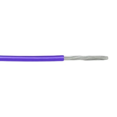 Alpha Wire Hookup Wire PVC Series Purple Jacket, 24 AWG, 7/0.20 mm Strands, 1.42 mm OD, 300 V, Flame Retardant 3050 VI001
