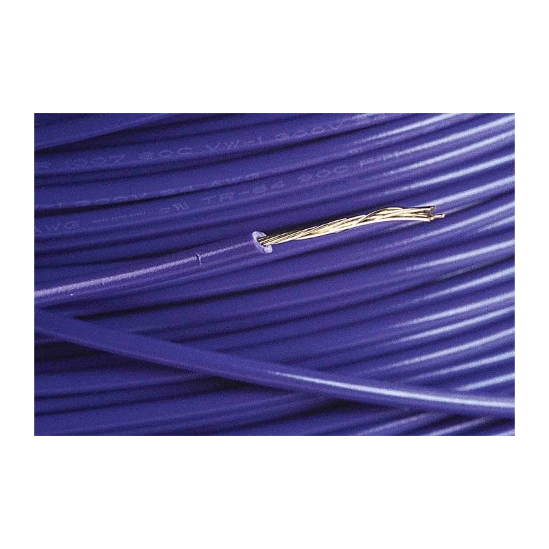 Alpha Wire Hookup Wire PVC Series Purple Jacket, 24 AWG, 7/0.20 mm Strands, 1.42 mm OD, 300 V, Flame Retardant 3050 VI001
