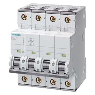 Siemens SENTRON Miniature Circuit Breaker 4-Pole 20A Type B 400V ac 10 kA Breaking Capacity 5SY4420-6