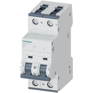 Siemens SENTRON 5SY4 Miniature Circuit Breaker, 2-Pole, 1A, Type C, 400V AC, 60V DC, 10 kA Breaking Capacity 5SY4201-7