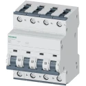 Siemens SENTRON Miniature Circuit Breaker 4-Pole 63A Type B 400V AC 60V DC 10 kA Breaking Capacity 5SY4463-6