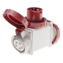 Scame Industrial Power Connector Adapter 16A 415V Red IP66 Straight ADAPTO IP66