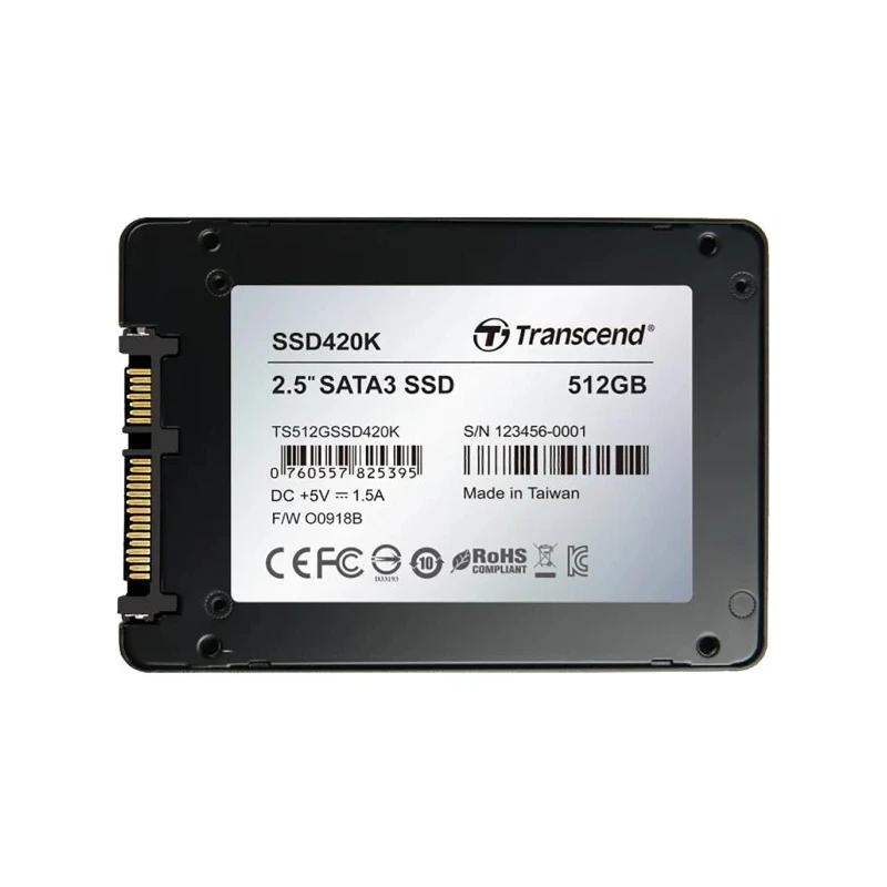 Transcend 2.5 in 512 GB Industrial Grade Internal SSD SATA III Interface SSD420