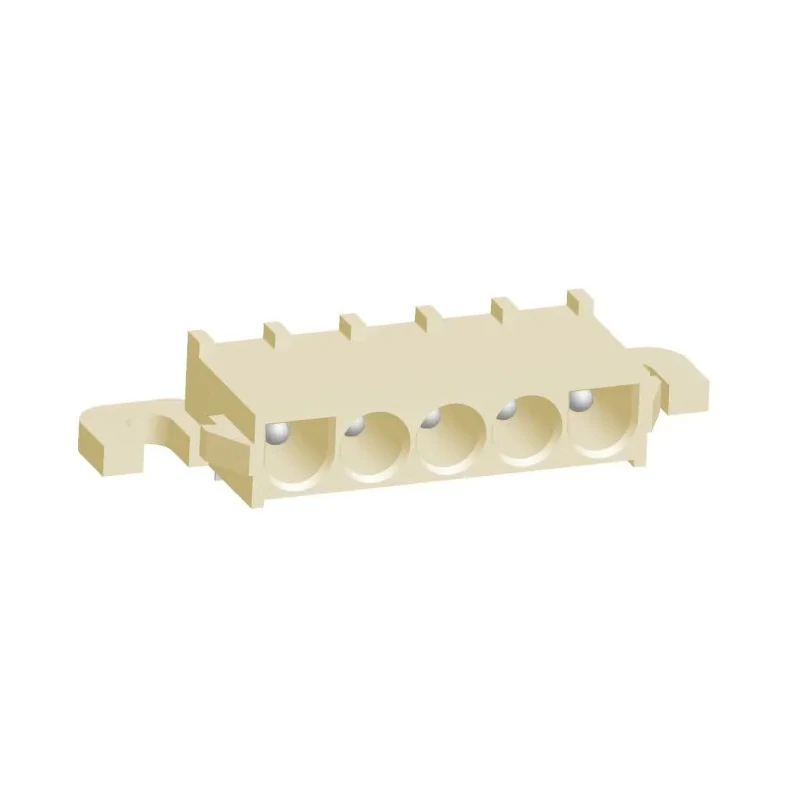 TE Connectivity Universal MATE-N-LOK Series Right Angle Through Hole PCB Header, 5 Contacts, 6.35 mm Pitch, 1 Row 1969808-1