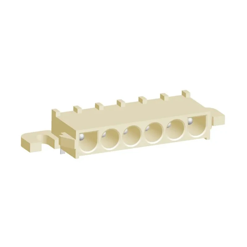 TE Connectivity Universal MATE-N-LOK Series Right Angle Through Hole PCB Header, 6 Contact(s), 6.35 mm Pitch, 1 Row 1969812-1