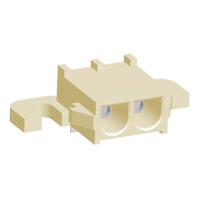 TE Connectivity Universal MATE-N-LOK Series Right Angle Through Hole PCB Socket 2-Contact 1 Row 6.35mm Pitch 600V 1969797-1