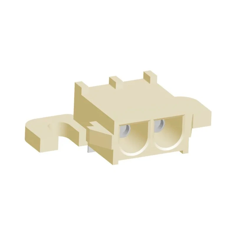 TE Connectivity Universal MATE-N-LOK Series Right Angle Through Hole PCB Socket 2-Contact 1 Row 6.35mm Pitch 600V 1969797-1