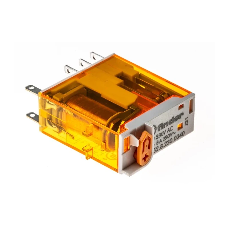 Finder Power Relay DPDT 230V AC Coil Voltage 8A Switching Current Silver Alloy Contacts 46.52.8.230.0040