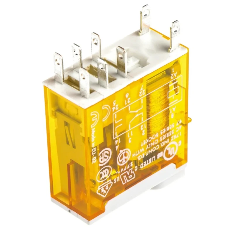 Finder 24V AC Coil Power Relay, DPDT Contact Configuration, 8A Switching Current, 2kVA Switching Power 46.52.8.024.0040