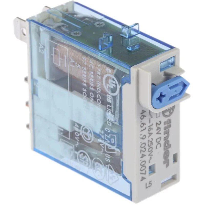 Finder Power Relay 24V DC Coil 16A Switching Current SPDT Contact Configuration 46 Series Model 46.61.9.024.0074