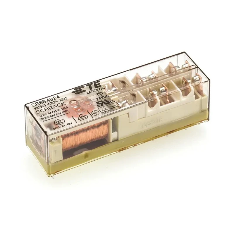 TE Connectivity PCB Force Guided Relay, 24V DC Coil Voltage, 4-Pole V23050-A1024-A542 1393260-7