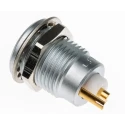 LEMO 1S 1 Pole Straight DIN Socket Panel Mount Female Brass Housing 12A 4200V Nickel Plated IP50