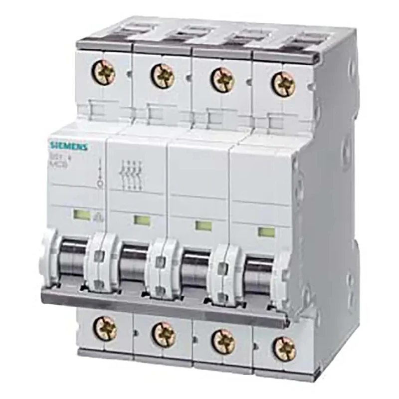 Siemens SENTRON Miniature Circuit Breaker 4-Pole 50A Type C 400V AC 72V DC 10kA Breaking Capacity 5SY4450-7