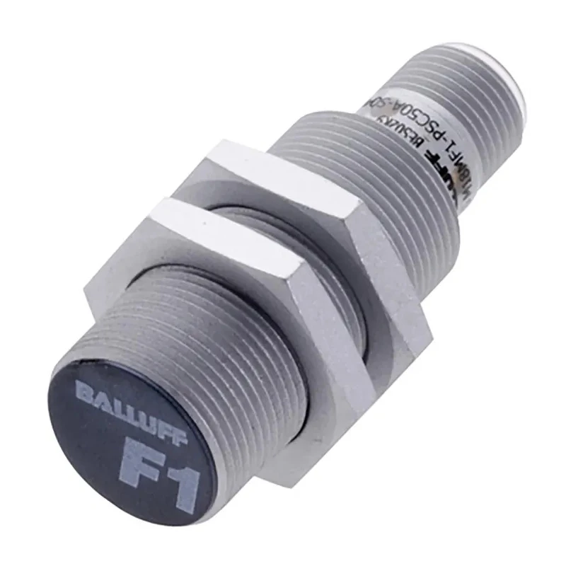 BALLUFF Threaded Barrel Inductive Proximity Sensor M18 x 1 PNP 30V 5 mm 250 V ac 30 V dc 200mA BES M18MF1-PSC50A-S04G-W