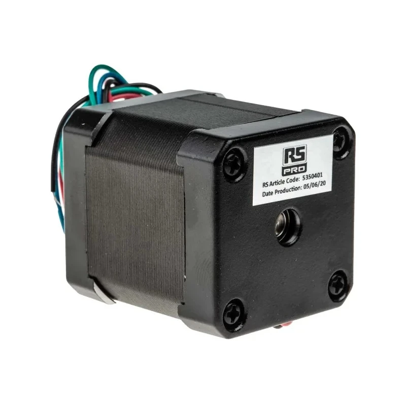 NEUTRAL Hybrid Stepper Motor, 2.8V Voltage, 0.44Nm Holding Torque, 0.9° Step Angle, 42.3 x 42.3 mm Frame Size, 5 mm 535-0401