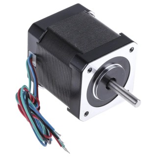 RS PRO Hybrid Stepper Motor 2.8V, 0.44Nm Holding Torque, 1.8° Step Angle, 42.3 x 42.3 mm Frame, 5 mm Shaft 535-0489