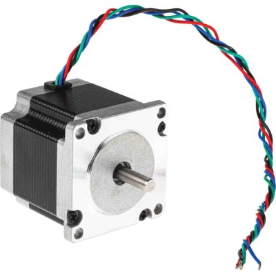 RND RS PRO Stepper Motor 2.5V, 1.26 Nm Holding Torque, 1.8° Step Angle, 56.4 x 56.4 mm Frame, 6.35 mm Shaft 535-0439