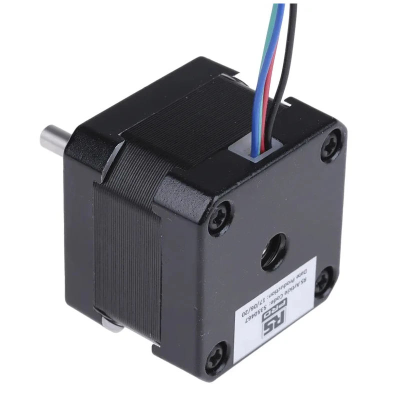 RS PRO Stepper Motor 2.8V, 0.22Nm Torque, 1.8° Step Angle, 42.3 x 42.3 mm Frame, 5 mm Shaft 535-0467