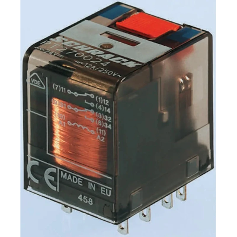TE Connectivity PCB Power Relay 115V ac Coil 6A Switching Current 4PDT PT570S15 7-1415003-1